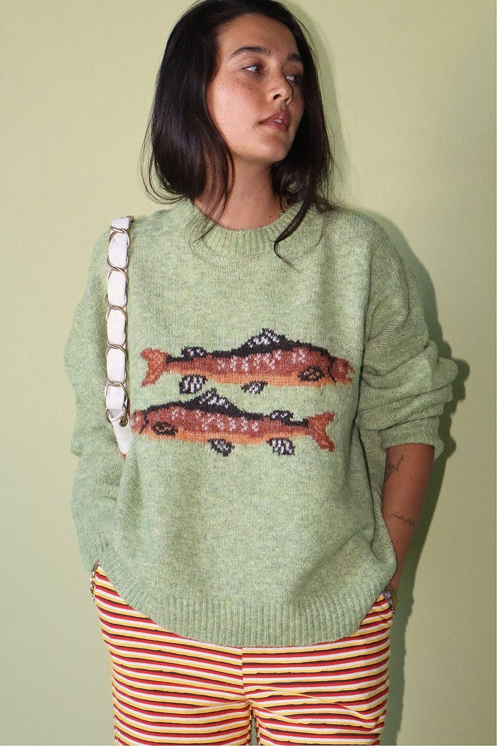 Trout Graphic Knit Sweater