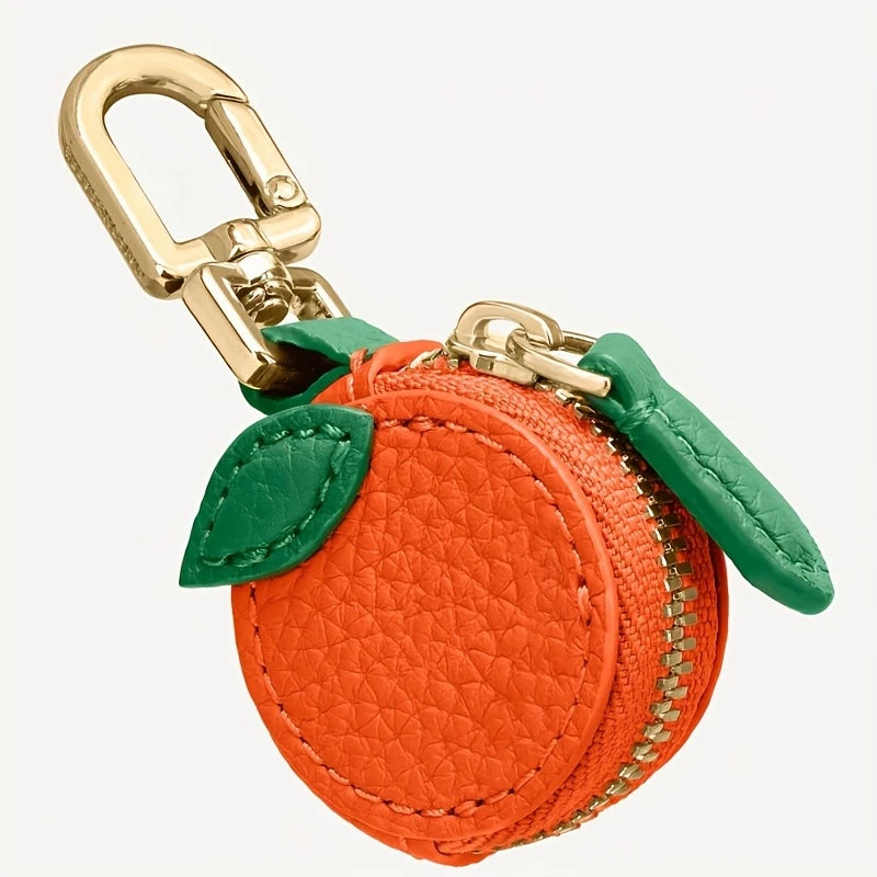 Mini Peach Coin Purse Key Chain