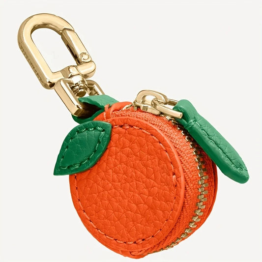 Mini Peach Coin Purse Key Chain