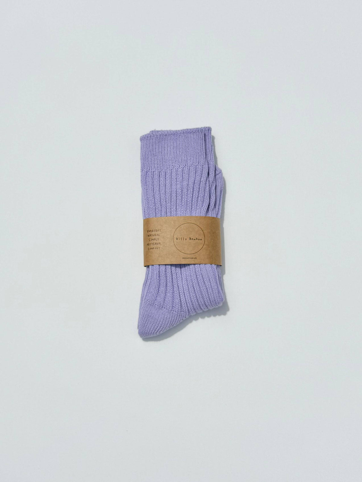 RIBBED COTTON HIGH SOCKS - Crystal bright