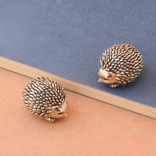 Gold Brass Porcupine Figurine
