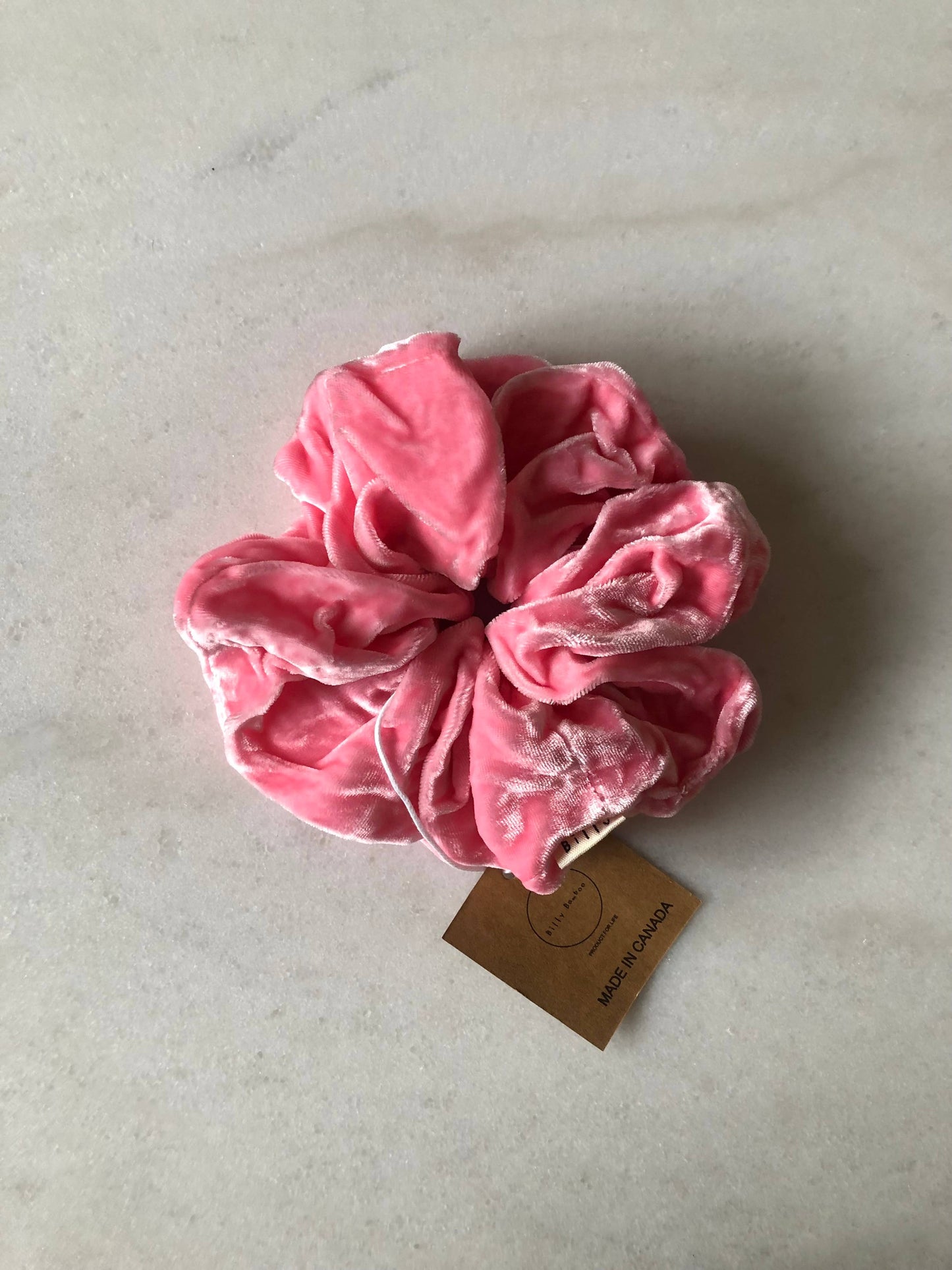 Billy Bamboo SILK VELVET SCRUNCHIES - crystal bright