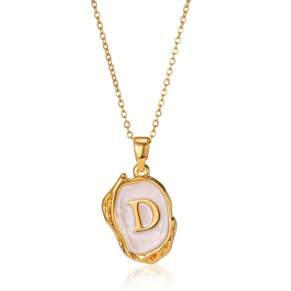 Pearl initial necklace