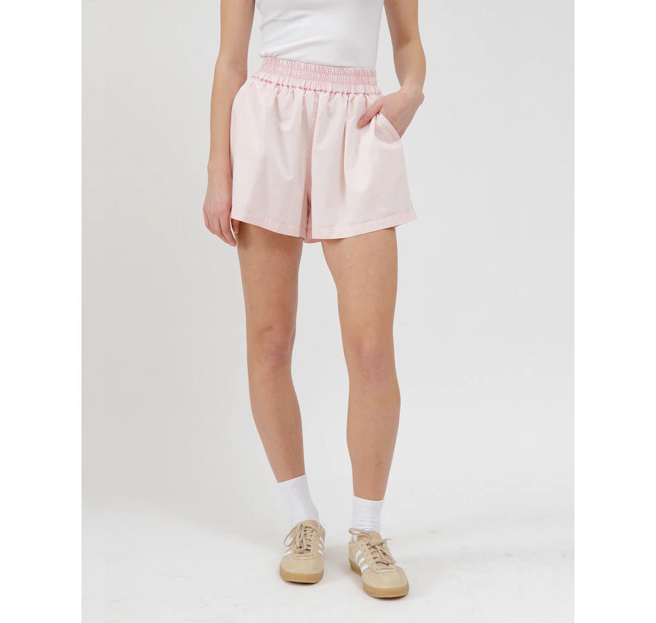 Chambray Shorts Pink - Brunette The Label