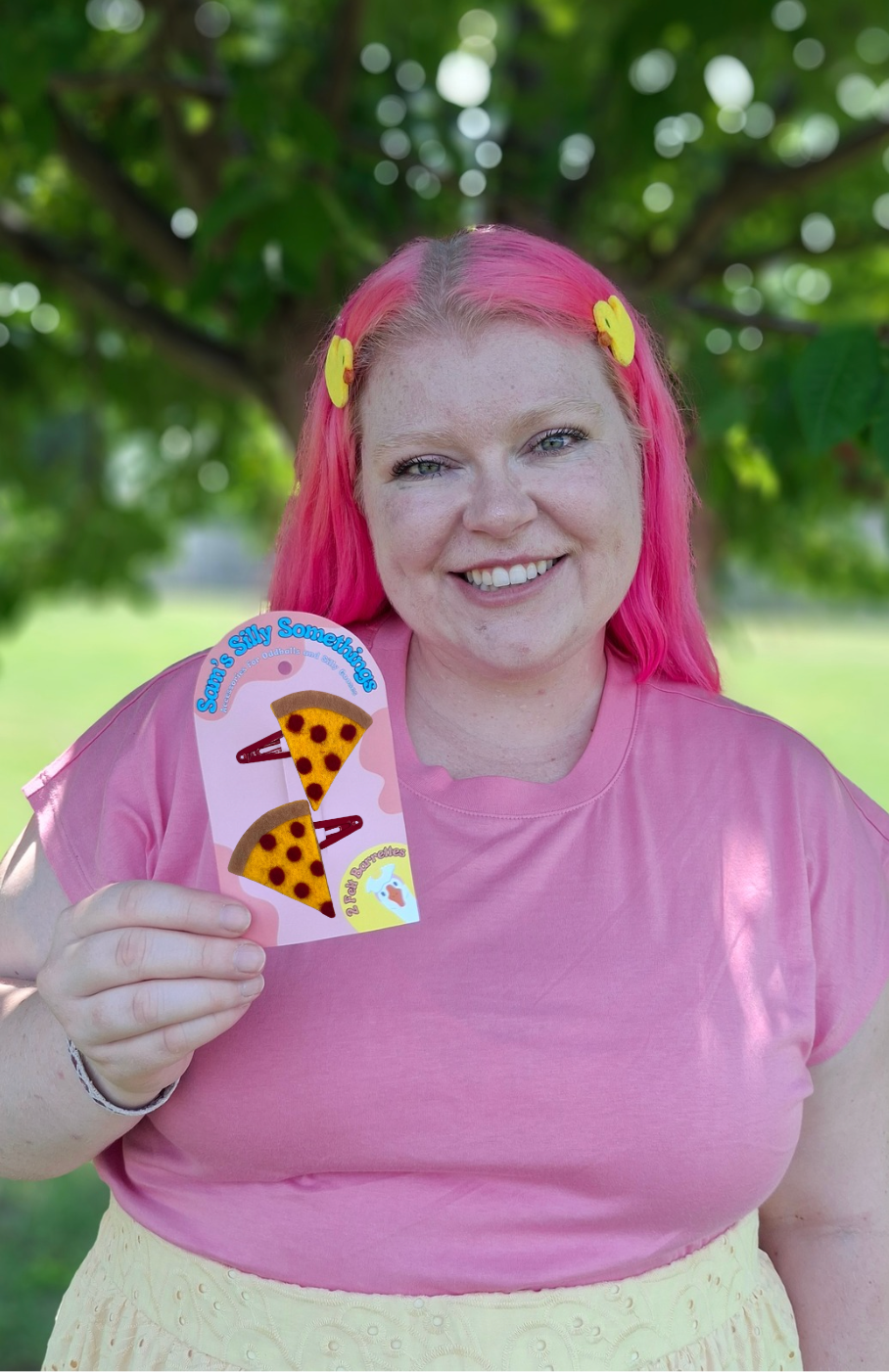 Pizza Barrettes | Felt Barrettes | Hair Accessories