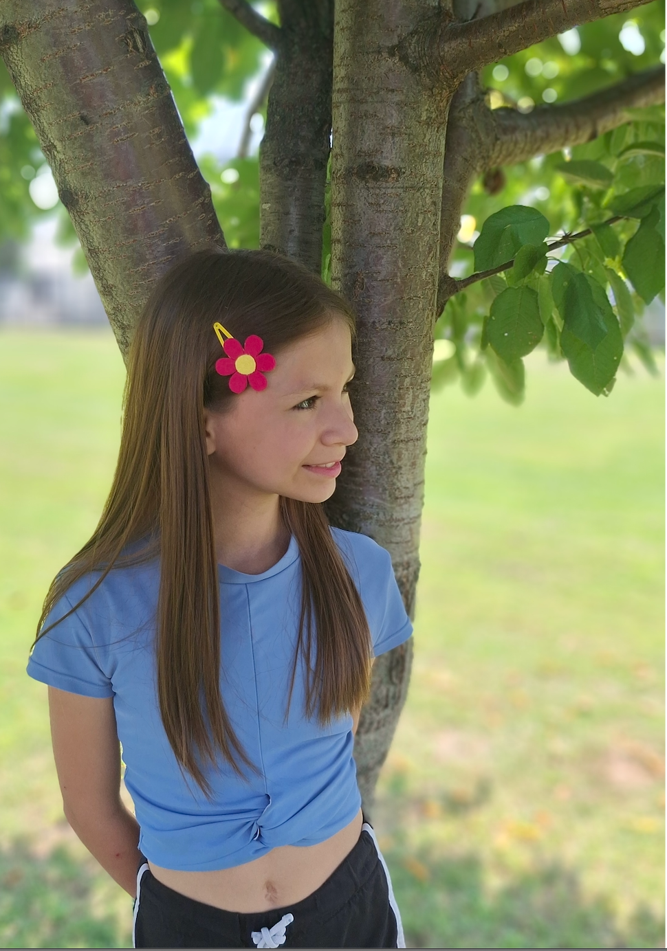 Pink Flower Barrettes | Felt Barrettes | Hair Accessories