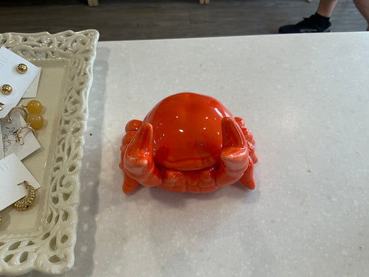 Orange ceramic crab