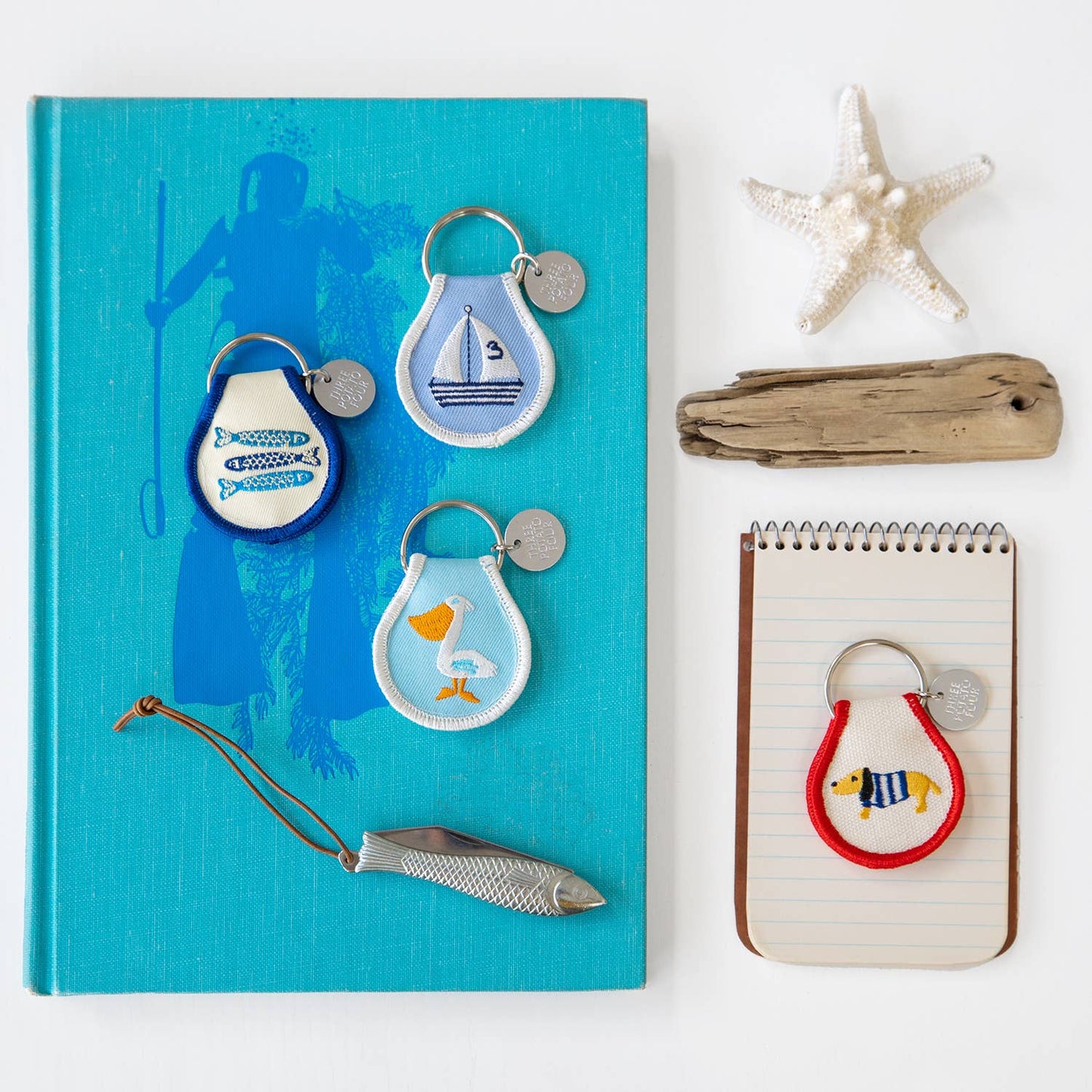 Patch Embroidered Keychain - Coastal Cruise