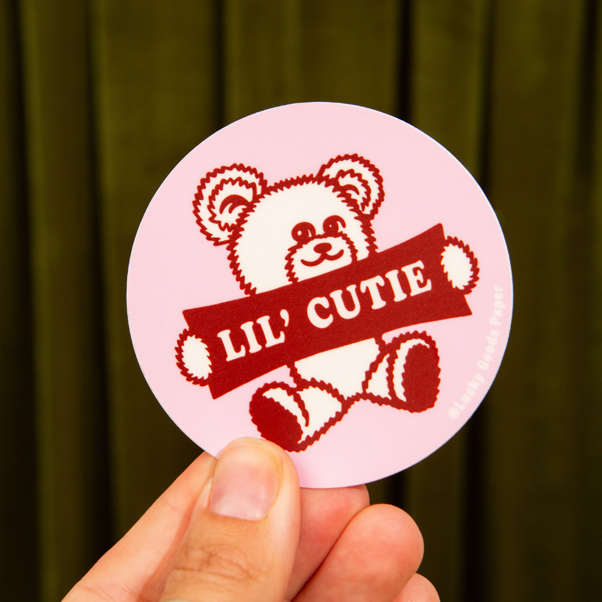 Lil’ Cutie Bear – Matte Vinyl Sticker