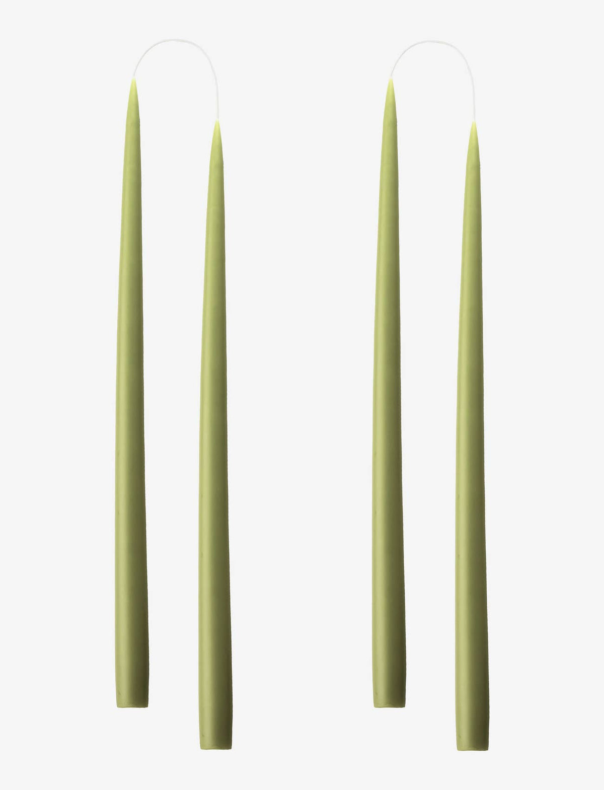 Olive Danish Taper Candle | 12 Pack