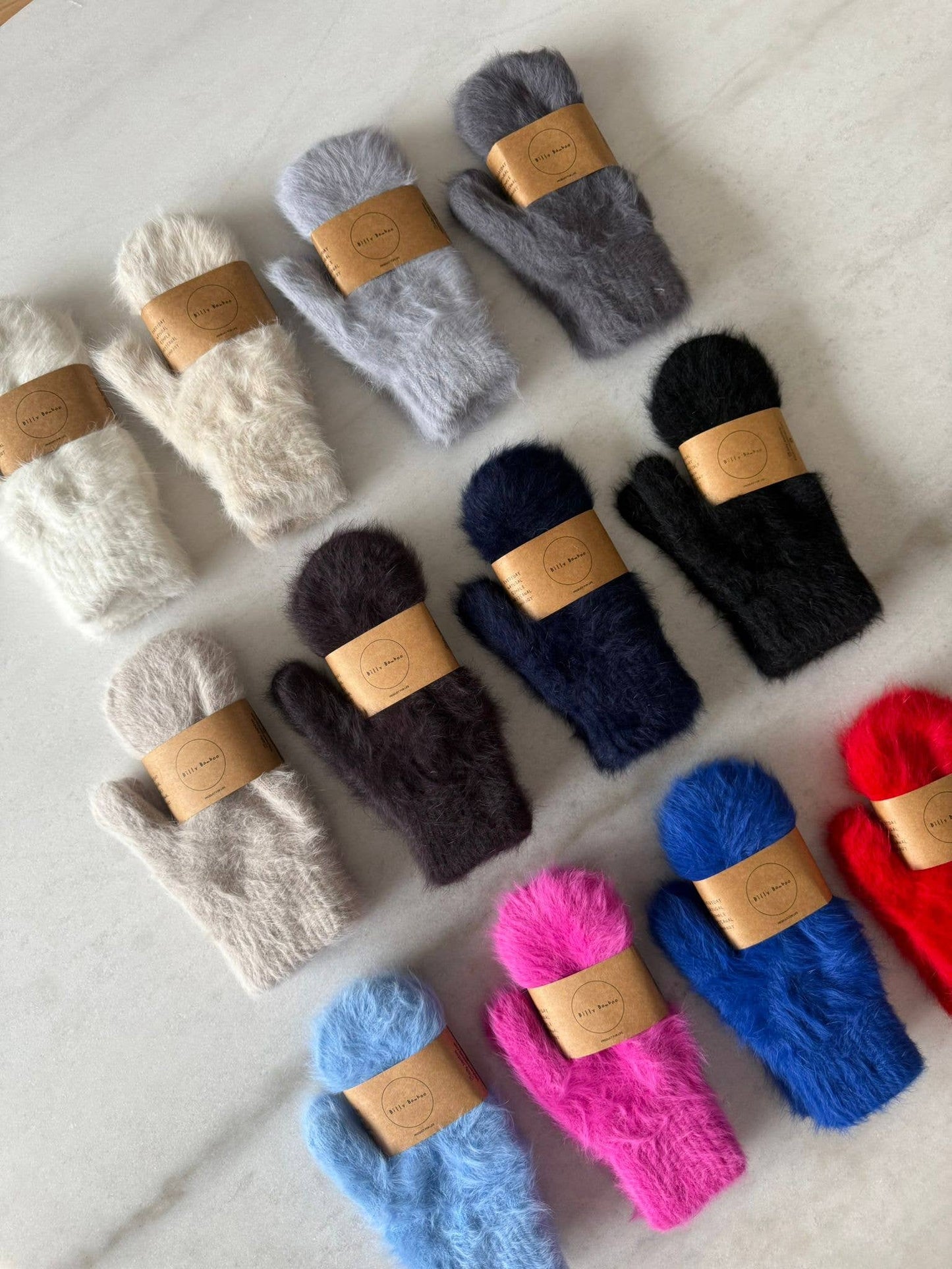 Billy Bamboo - Fluffy Angora Mittens