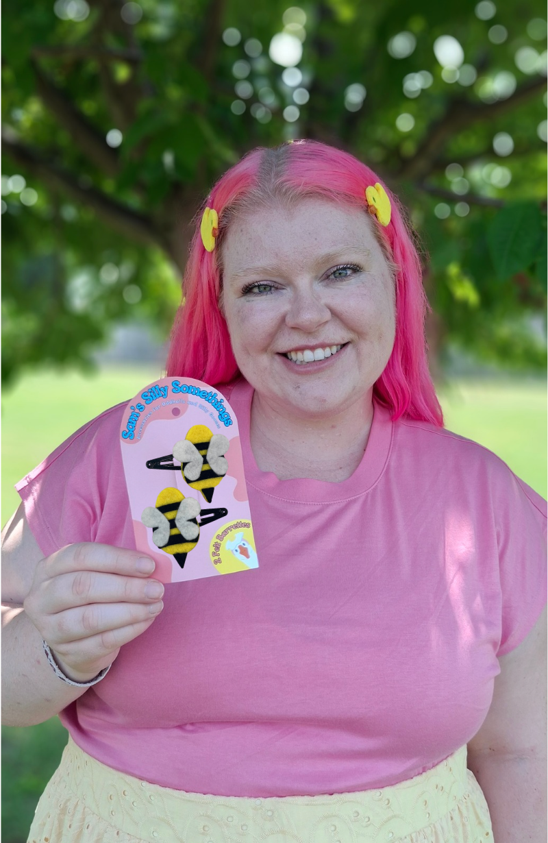 Bee Barrettes | Felt Barrettes | Hair Accessories