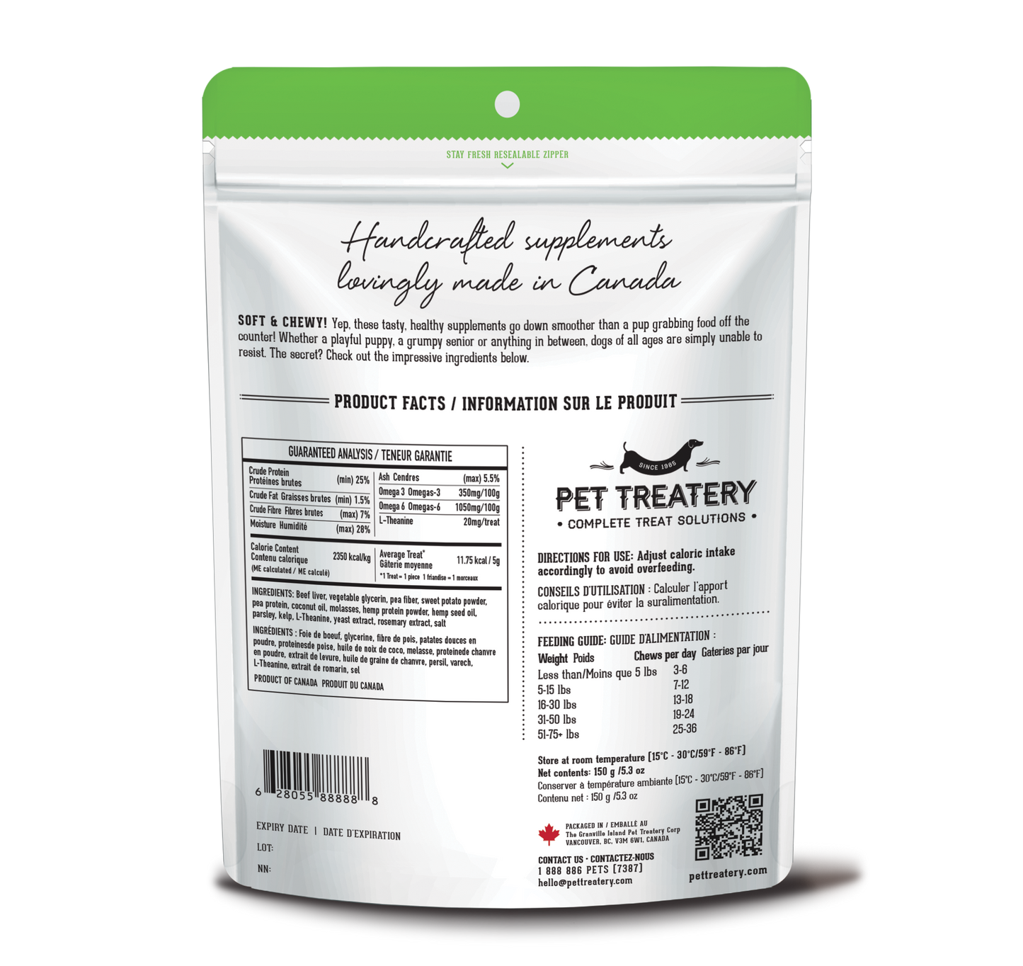 Soft & Chewy Supplement Calming Supplement For Dogs 150g