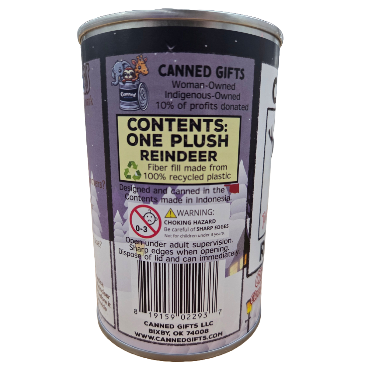 Jingle the Canned Reindeer - Christmas Plush in Can w/Jokes