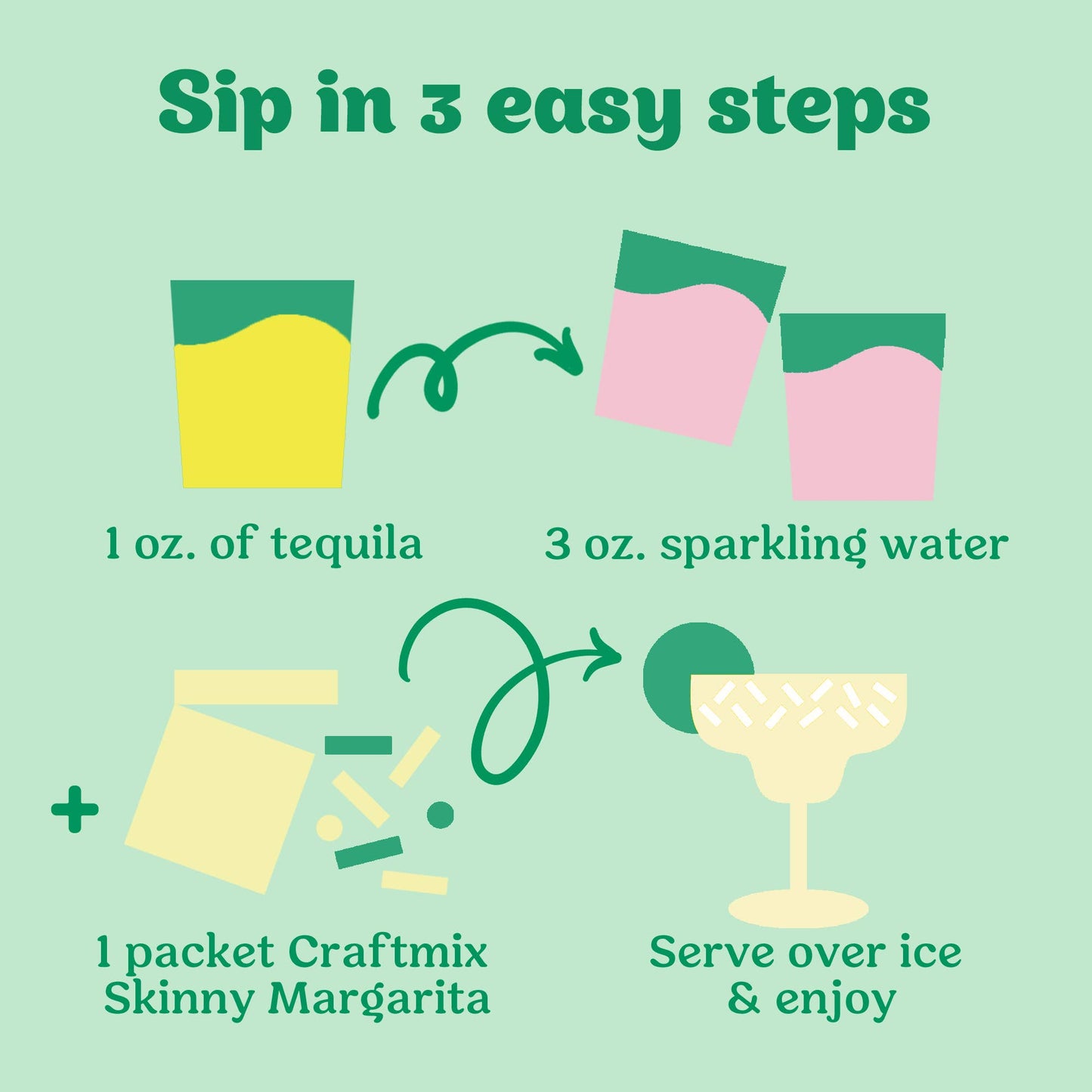 Skinny Margarita Cocktail / Mocktail Mixer - Single Serve