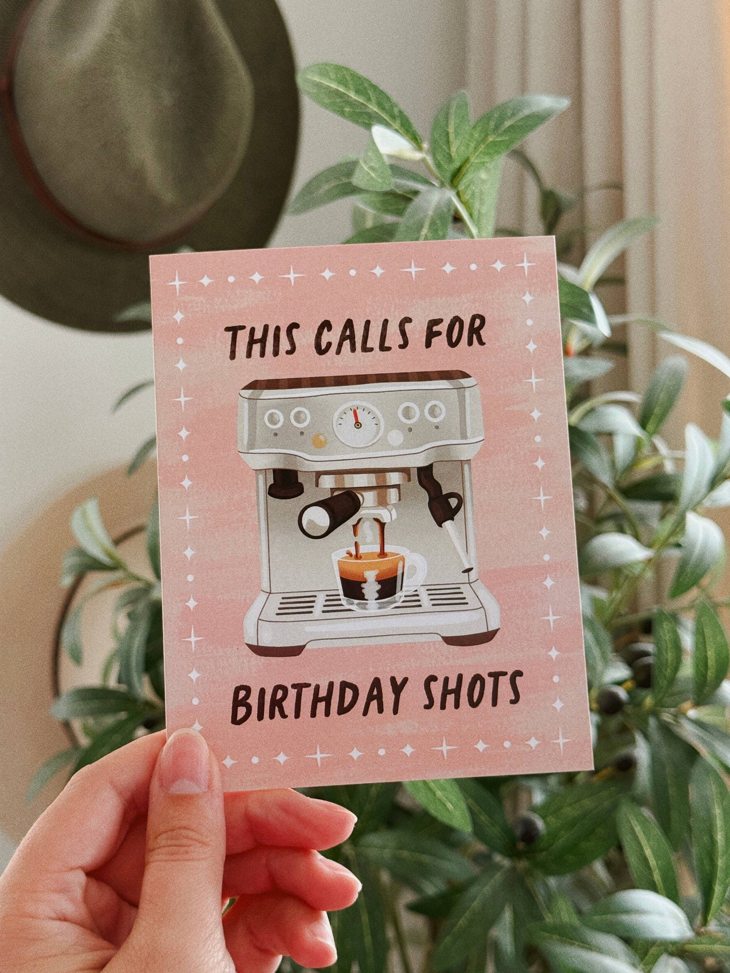 This Calls For Birthday Shots - Espresso Coffee Shop Card
