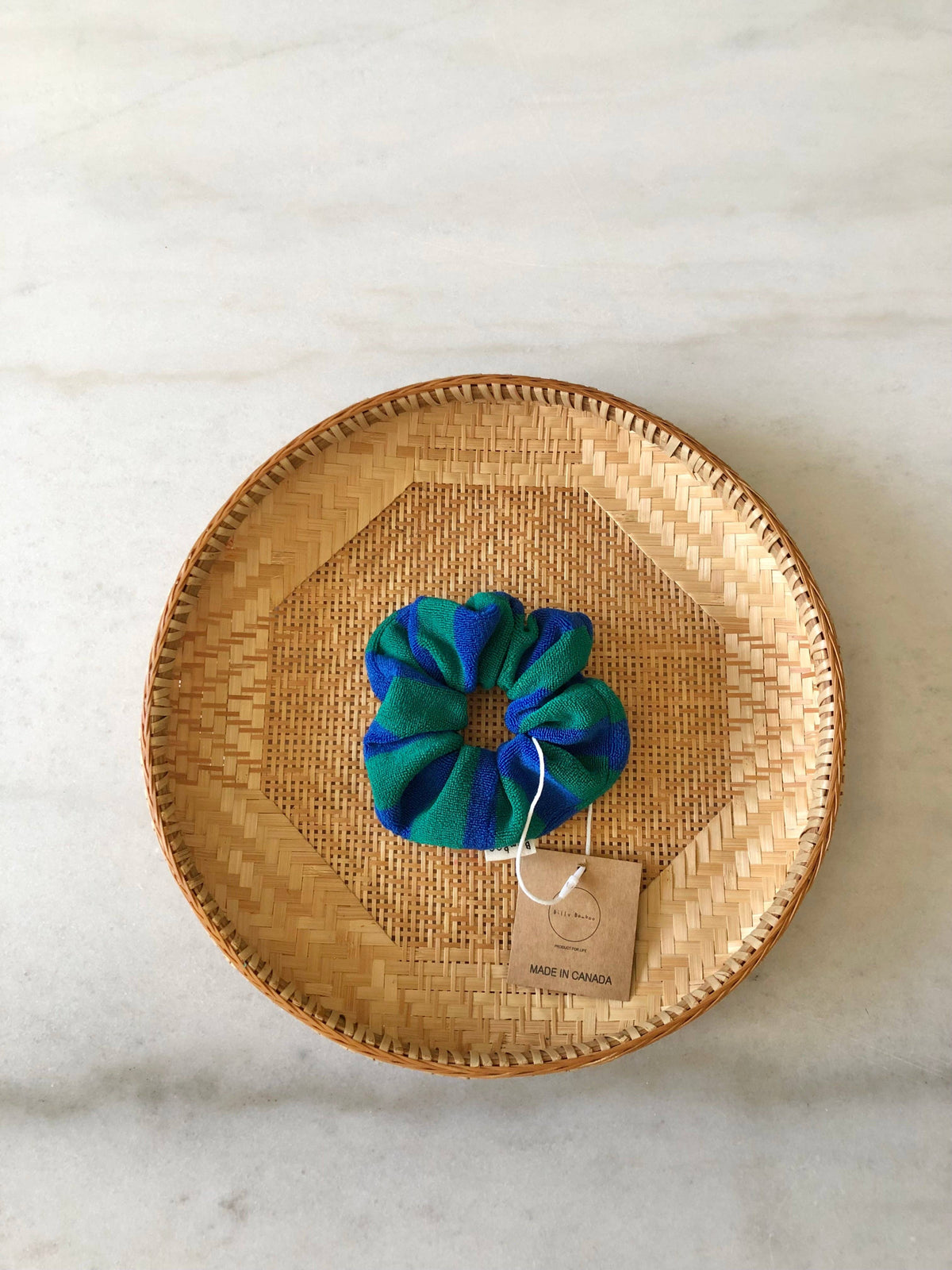 TOWELING STRIPE SCRUNCHIES