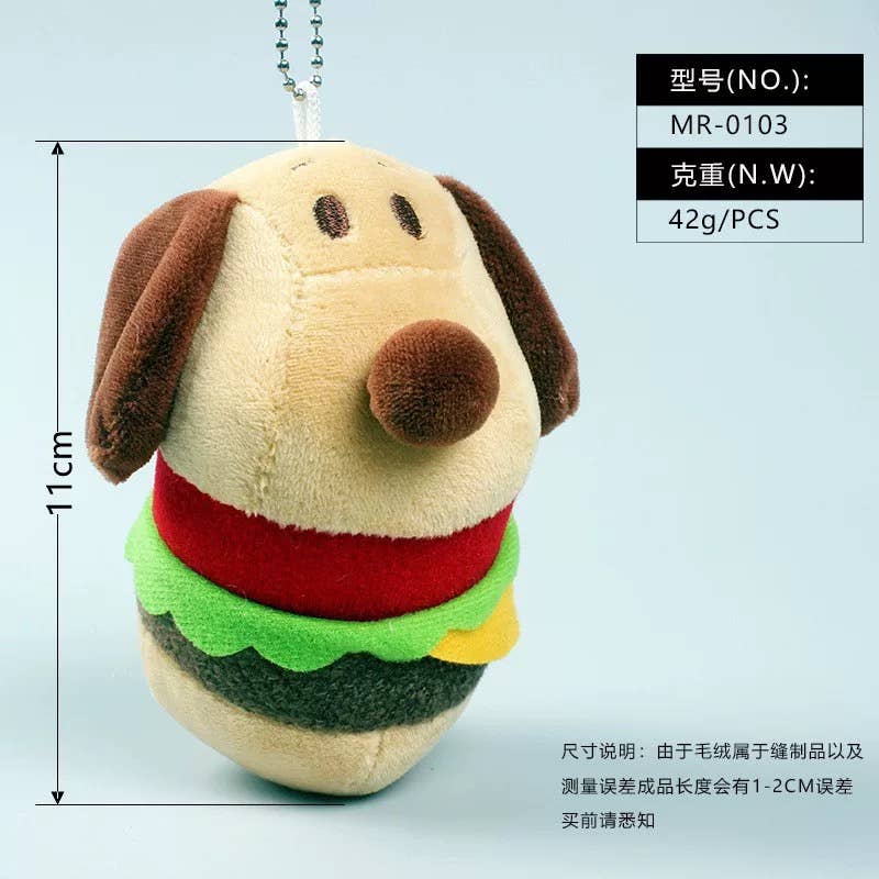 3.5-6" Food Keychain - various designs