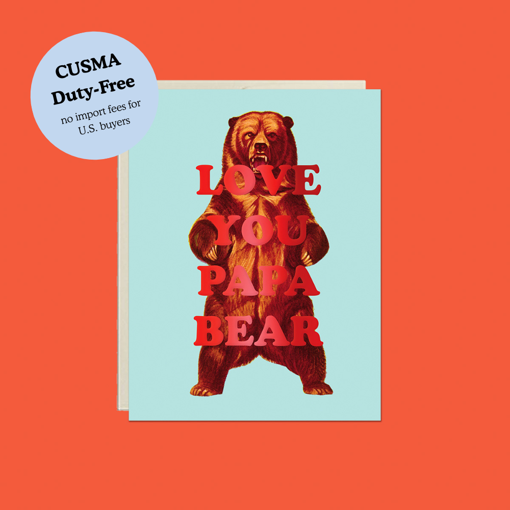 Love You Papa Bear Card – Foil Father’s Day Greeting