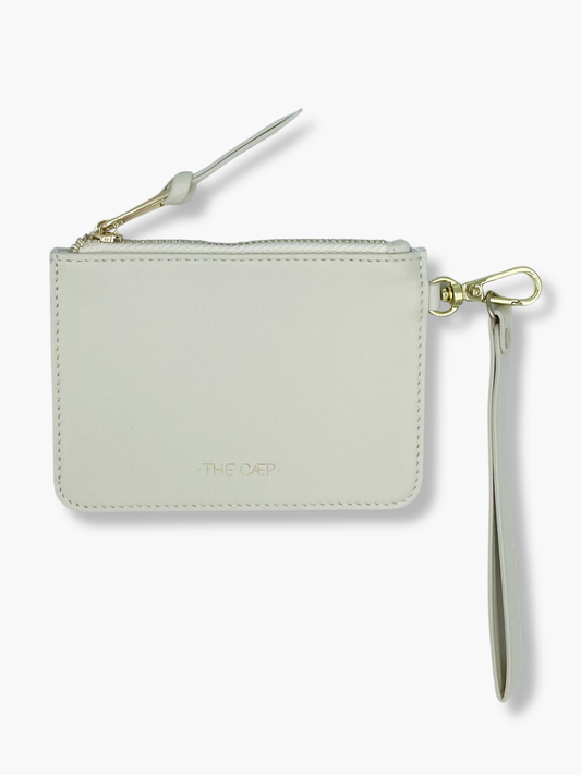 Off White Snap/Wrist Wallet