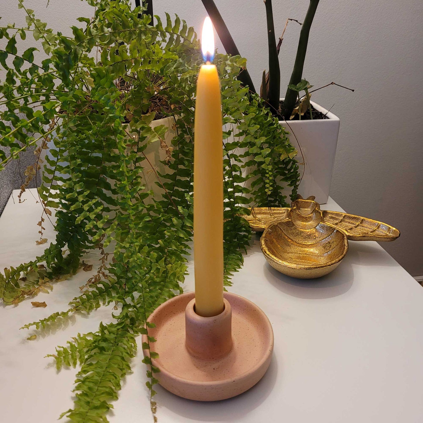 Hand-dipped beeswax taper Candles- 8"