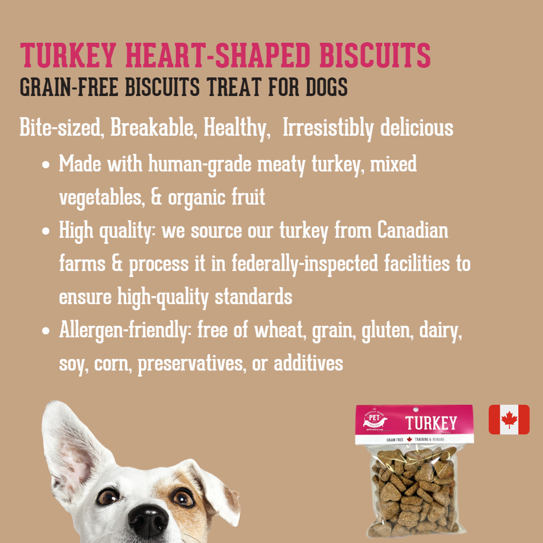 Turkey Hearts – Turkey Grain-Free Biscuits 175g