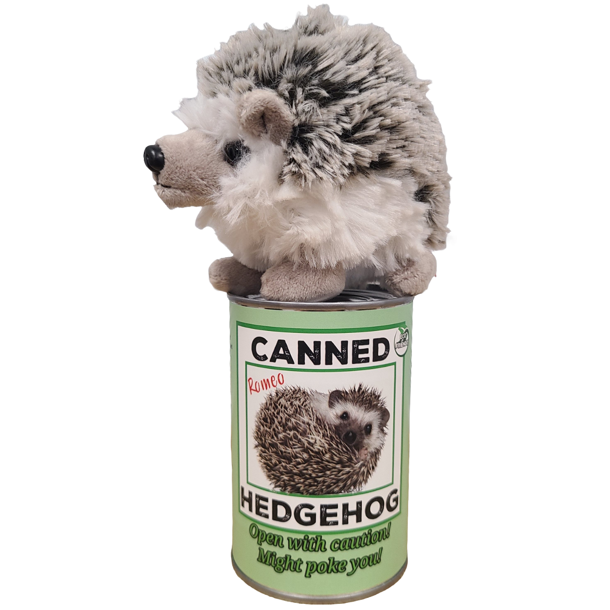 Canned Hedgehog | Stuffed Animal Plush w/Funny Jokes | Gift