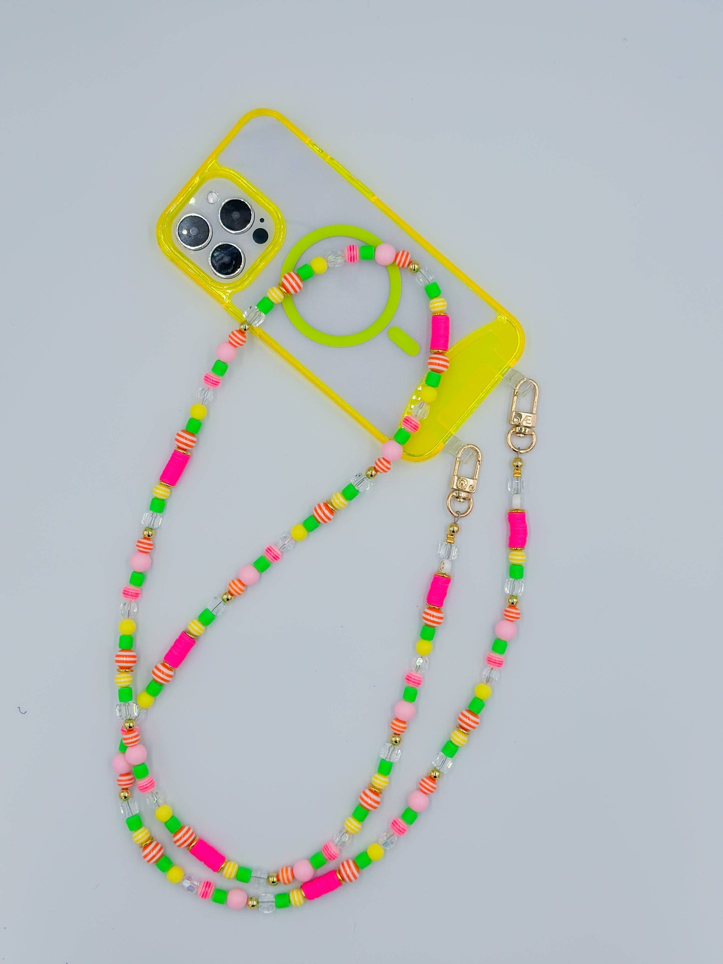 Clear Neon Yellow iPhone Case - MagSafe