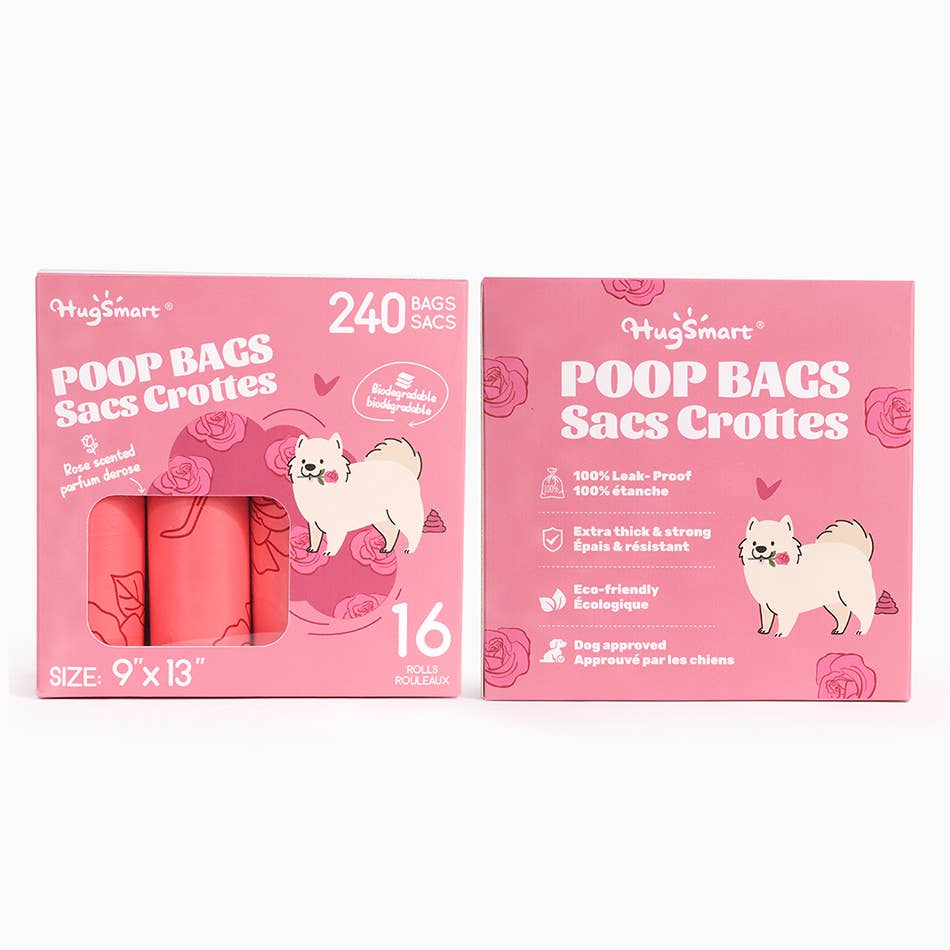 HugSmart Pet - Poop  Bag  | Rose Poop Bags 16pack