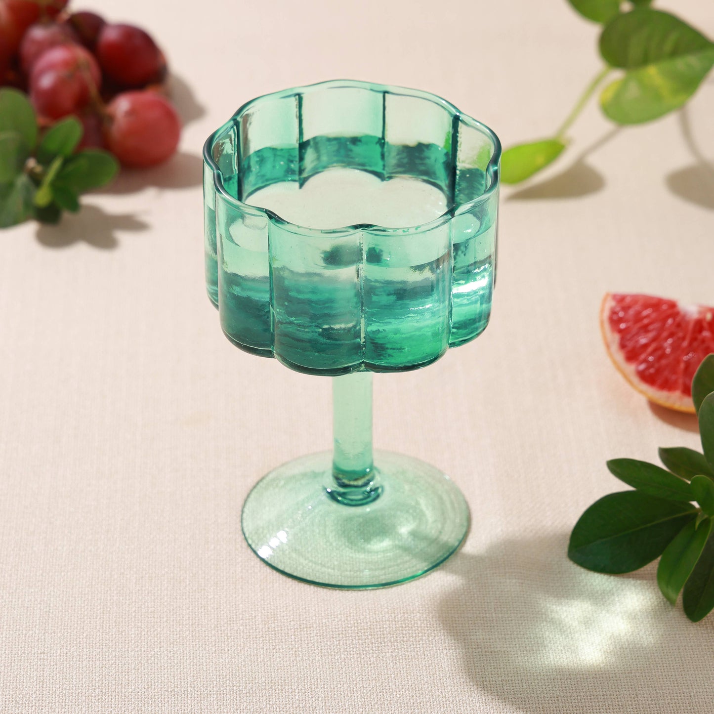Daisy Wine Glass Blue S