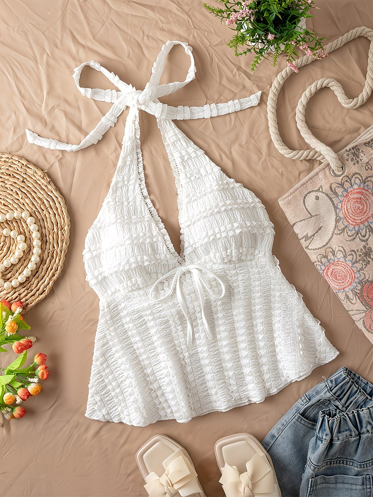 Ruffle Halter Top