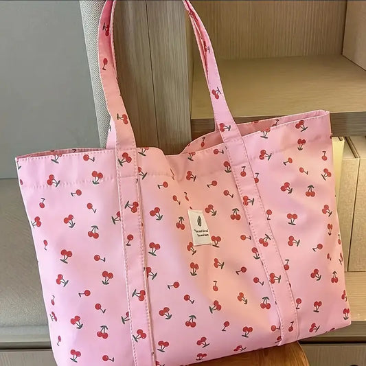 Cherry Print Tote Bag