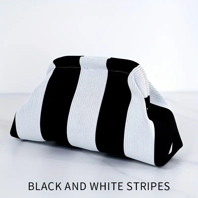 Striped clutch