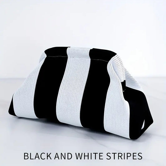 Striped clutch