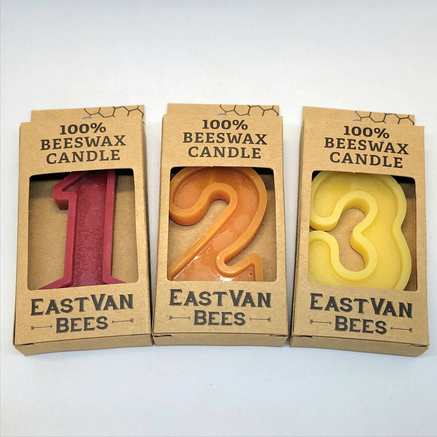 Number Beeswax Birthday Candles | Cake Topper | Eco Friendly