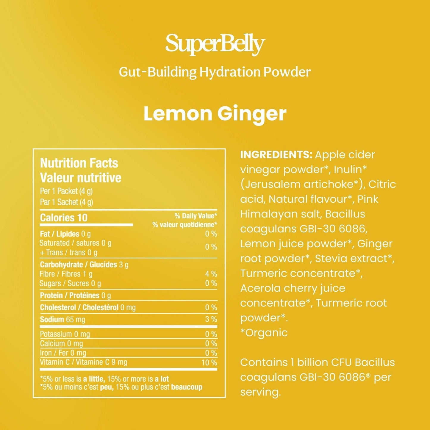 Blume- SuperBelly Hydration & Gut Mix, Lemon Ginger