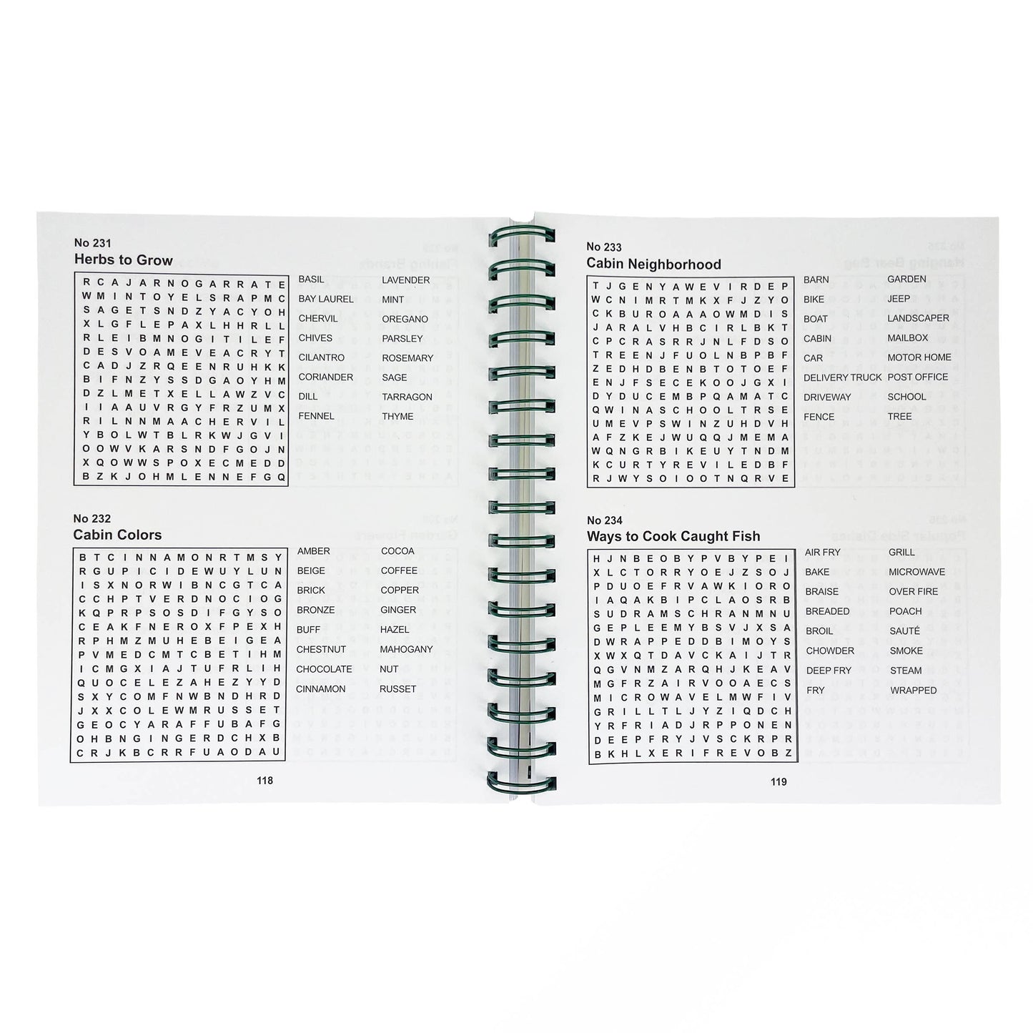 Cabin Fever Word Search Puzzles