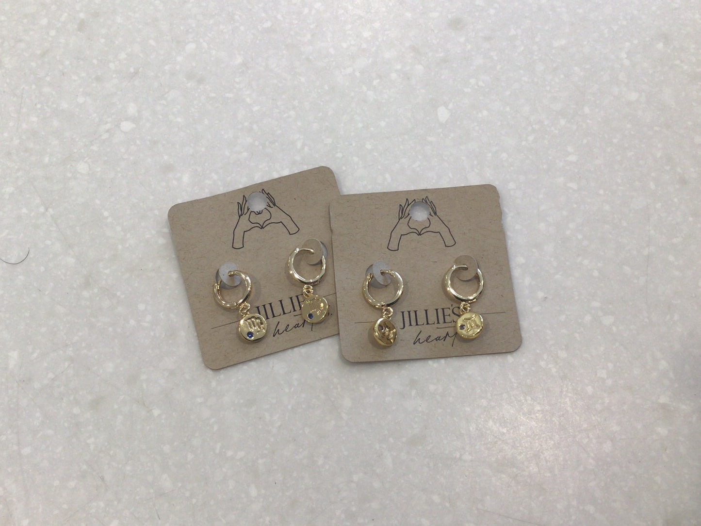 Jillies earrings zodiac