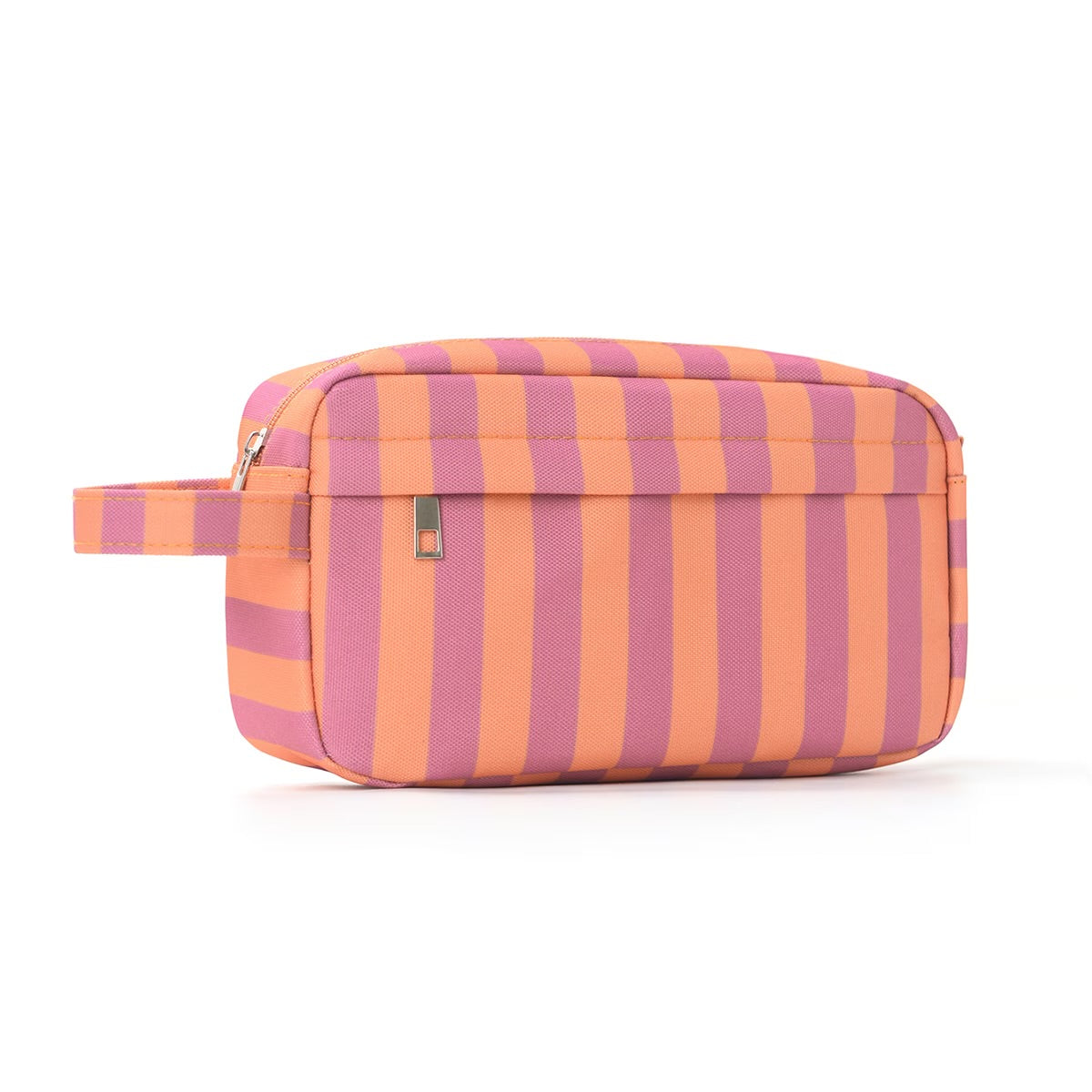 Orange & Purple stripe makeup bag
