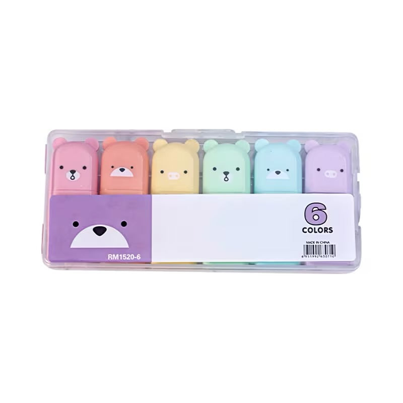 Mini Bear Highlighters 6pk