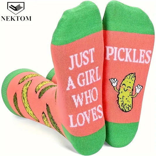 Just A Girl Who Loves Pickles Socks