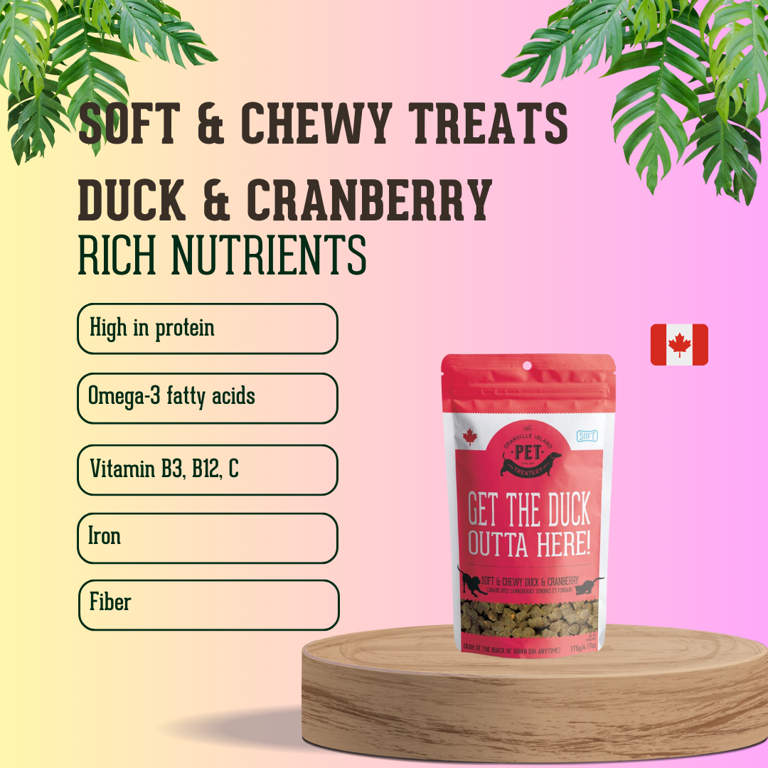 Soft & Chewy Duck & Cranberry Treat For Dogs & Cats 175g