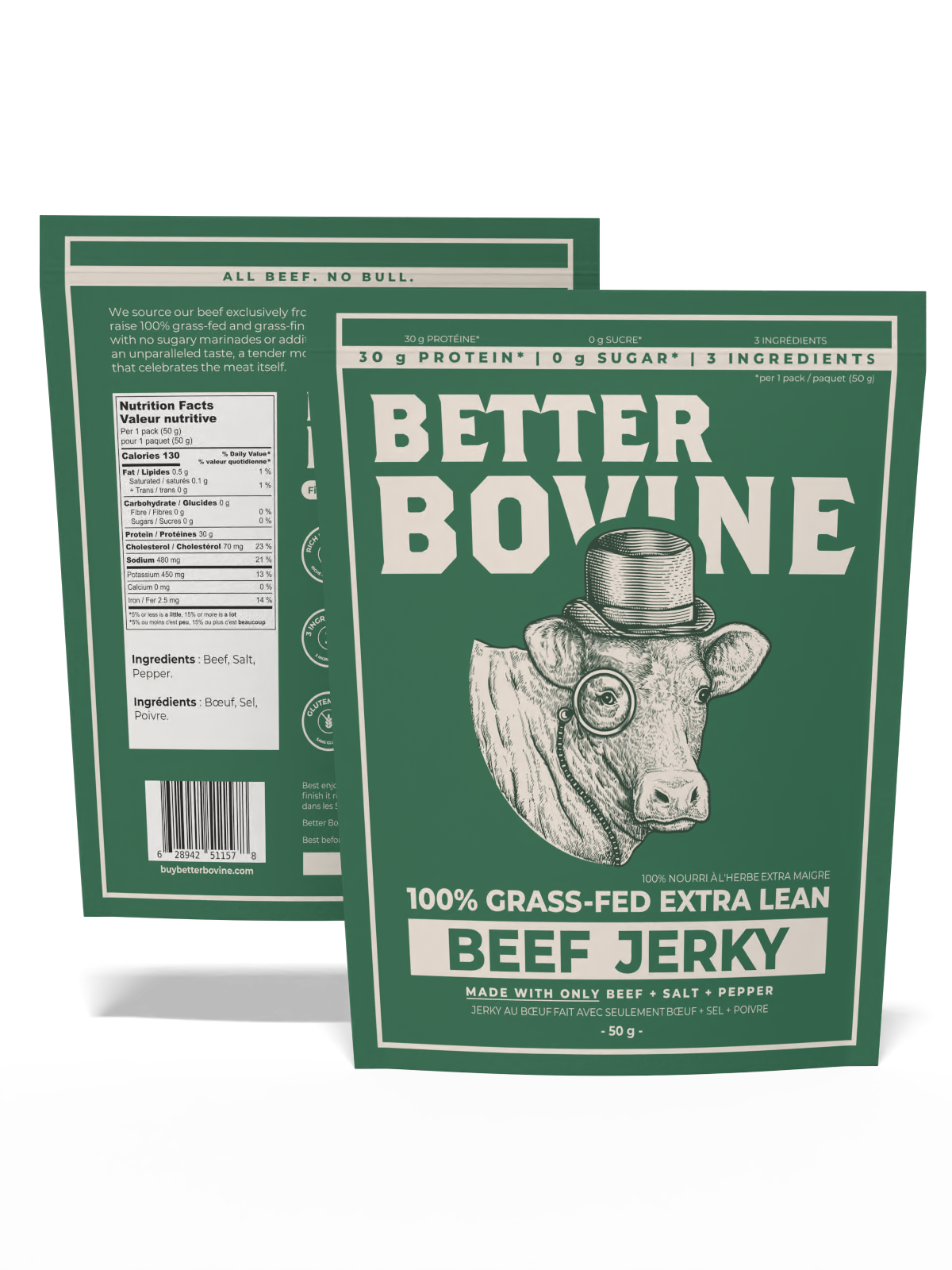 Better Bovine 100% Grassfed Beef Jerky