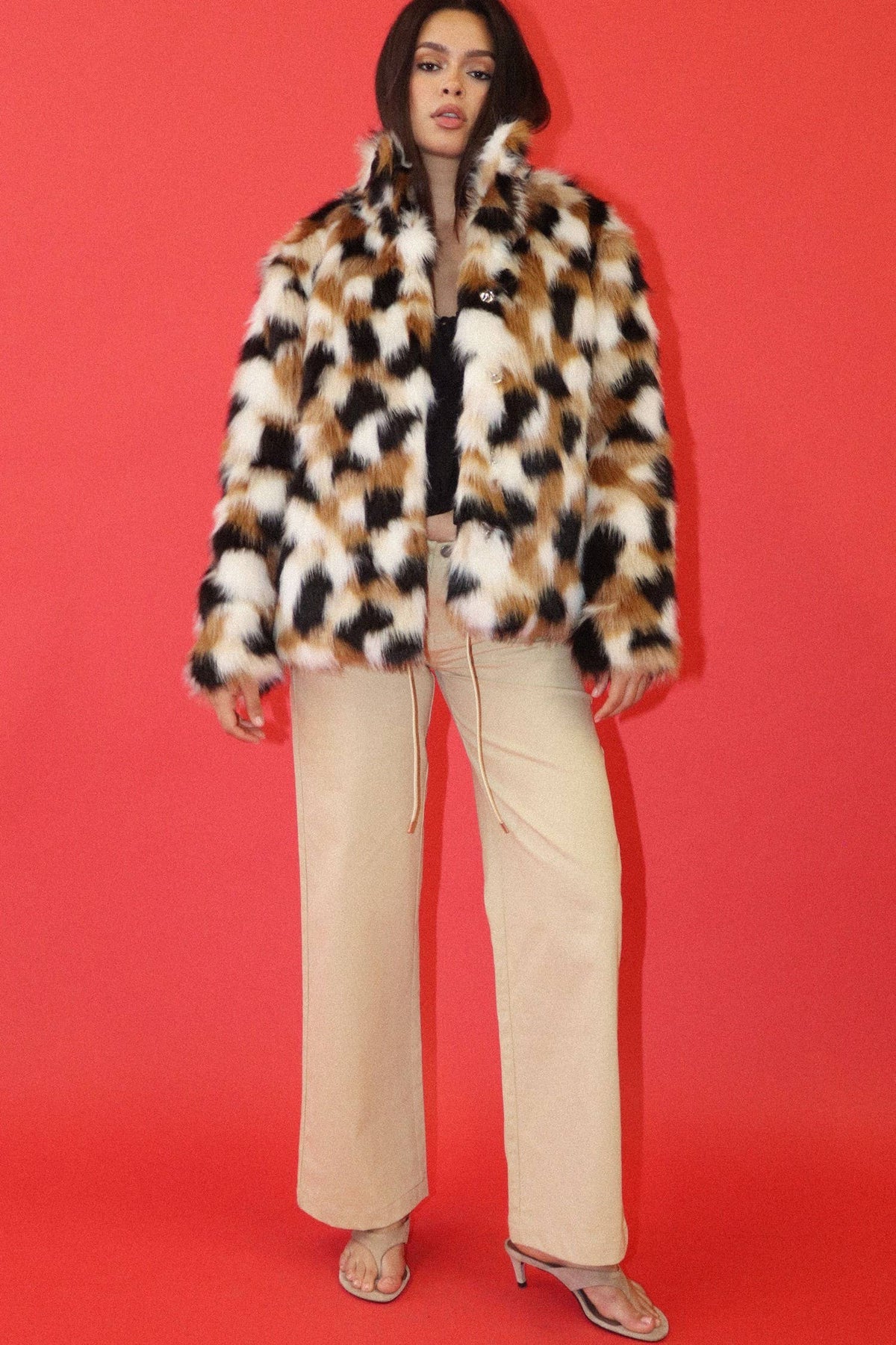 Print Faux Jacket