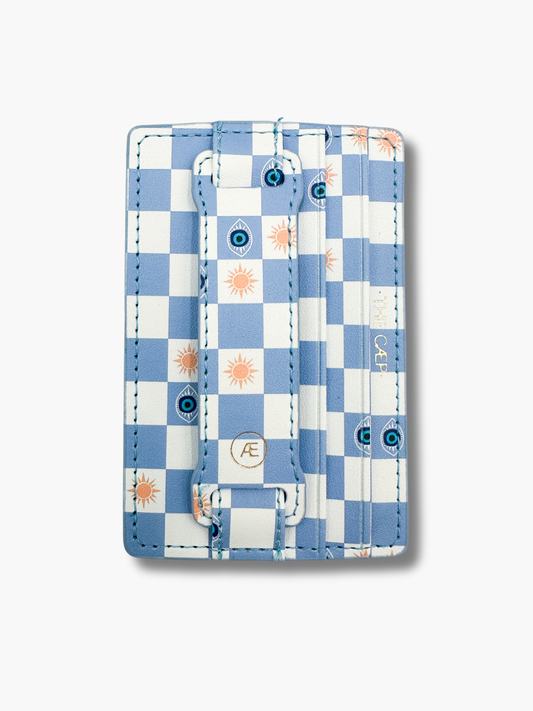 Evil Eye Checkered Phone Wallet (RFID)
