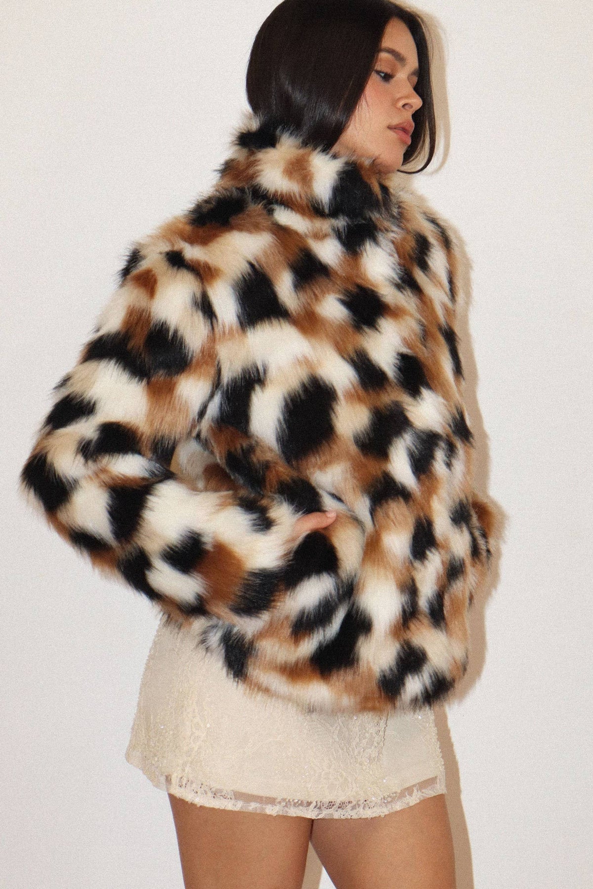 Print Faux Jacket