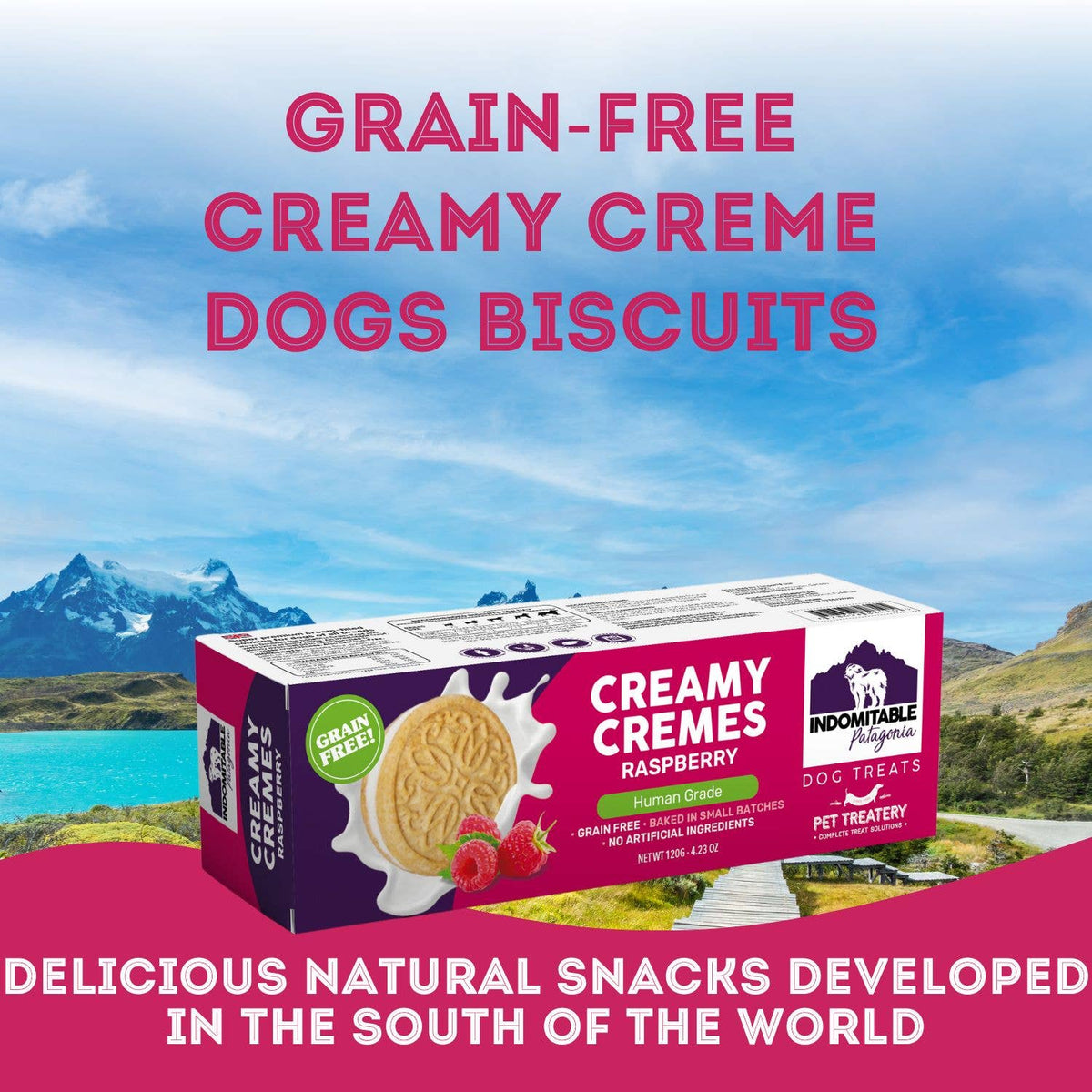 Dog Biscuits Grain Free Creamy Cremes Raspberry Patagonia