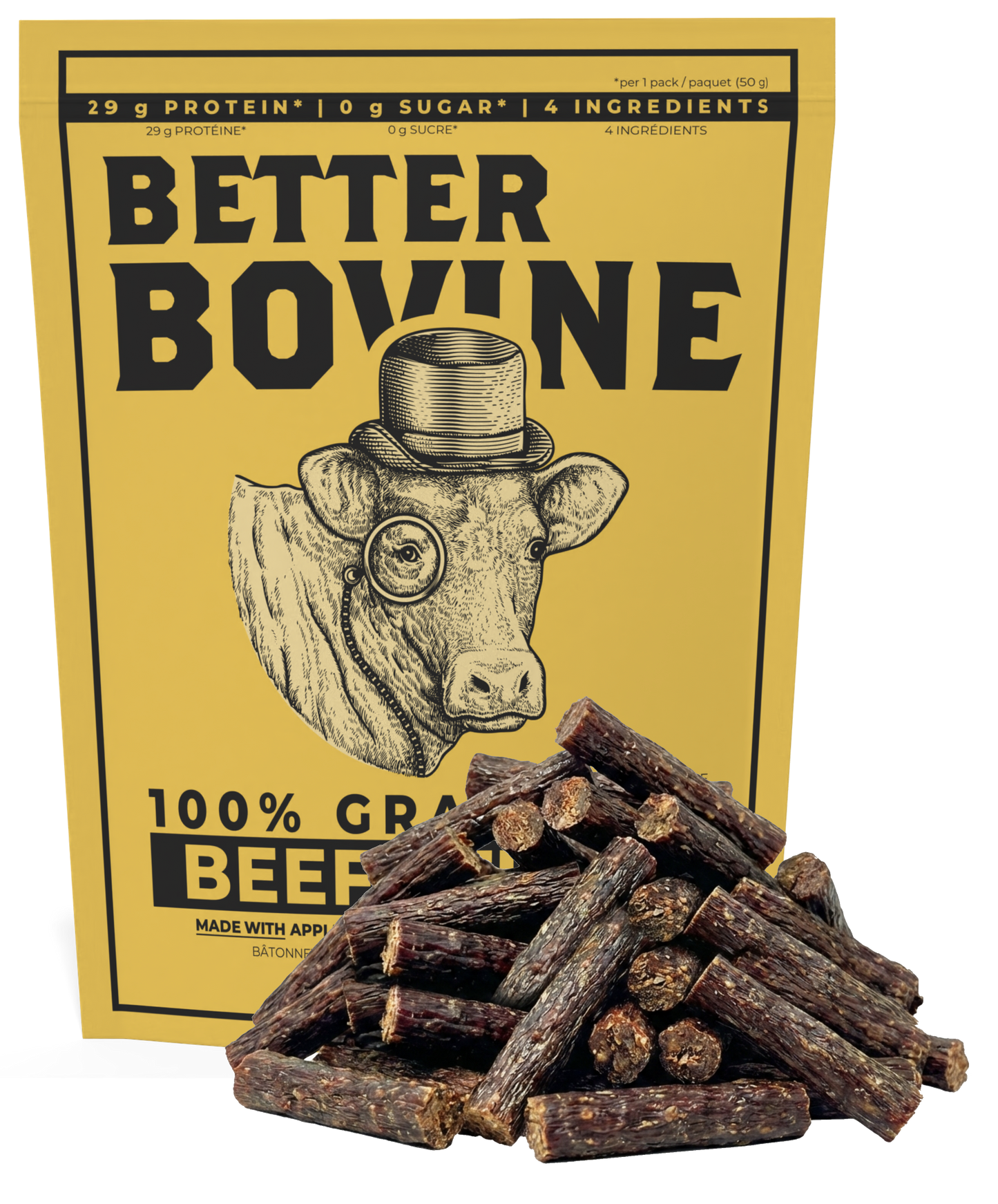 Better Bovine 100% Grassfed Beef Sticks