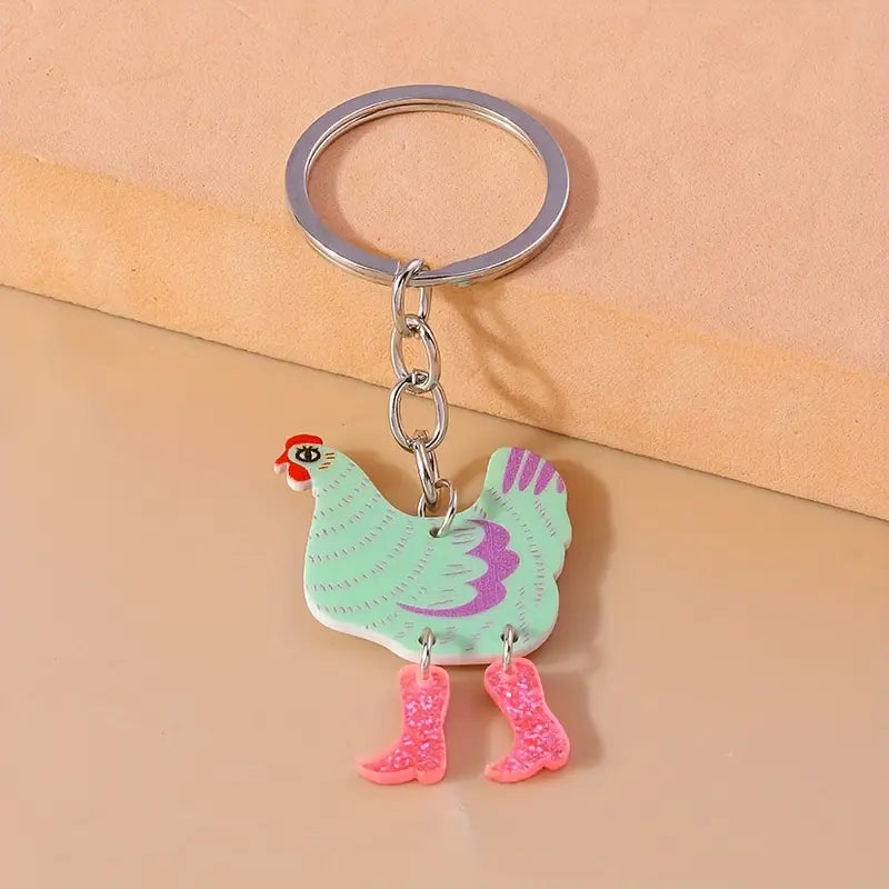 Hen Chicken Keychain