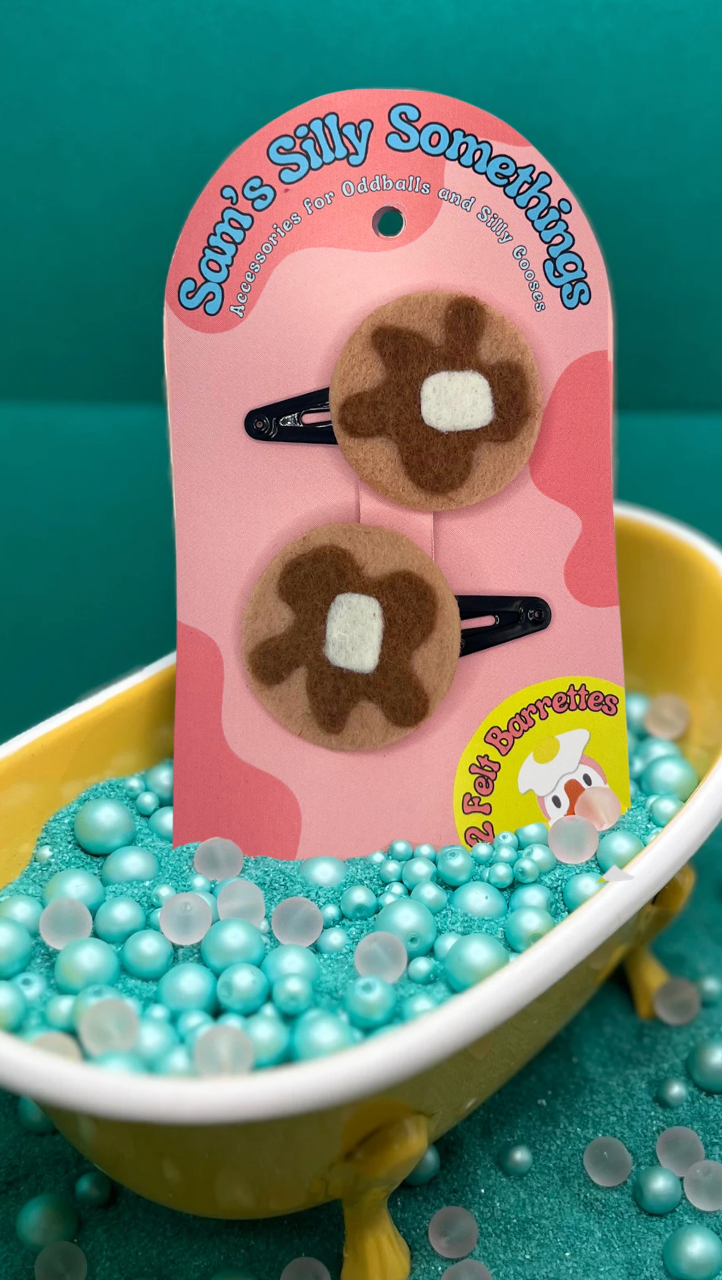Pancake Barrettes | Felt Barrettes | Hair Accessories